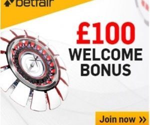 Betfair Casino Promotion Code £100