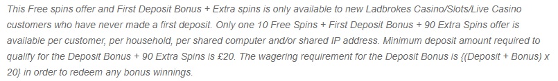 Ladbrokes 25 Free Spins